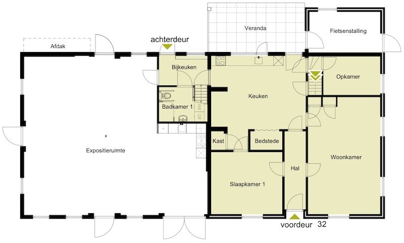 Particuliere vakantieboerderij begane grond